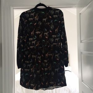 Zara animal print dress
